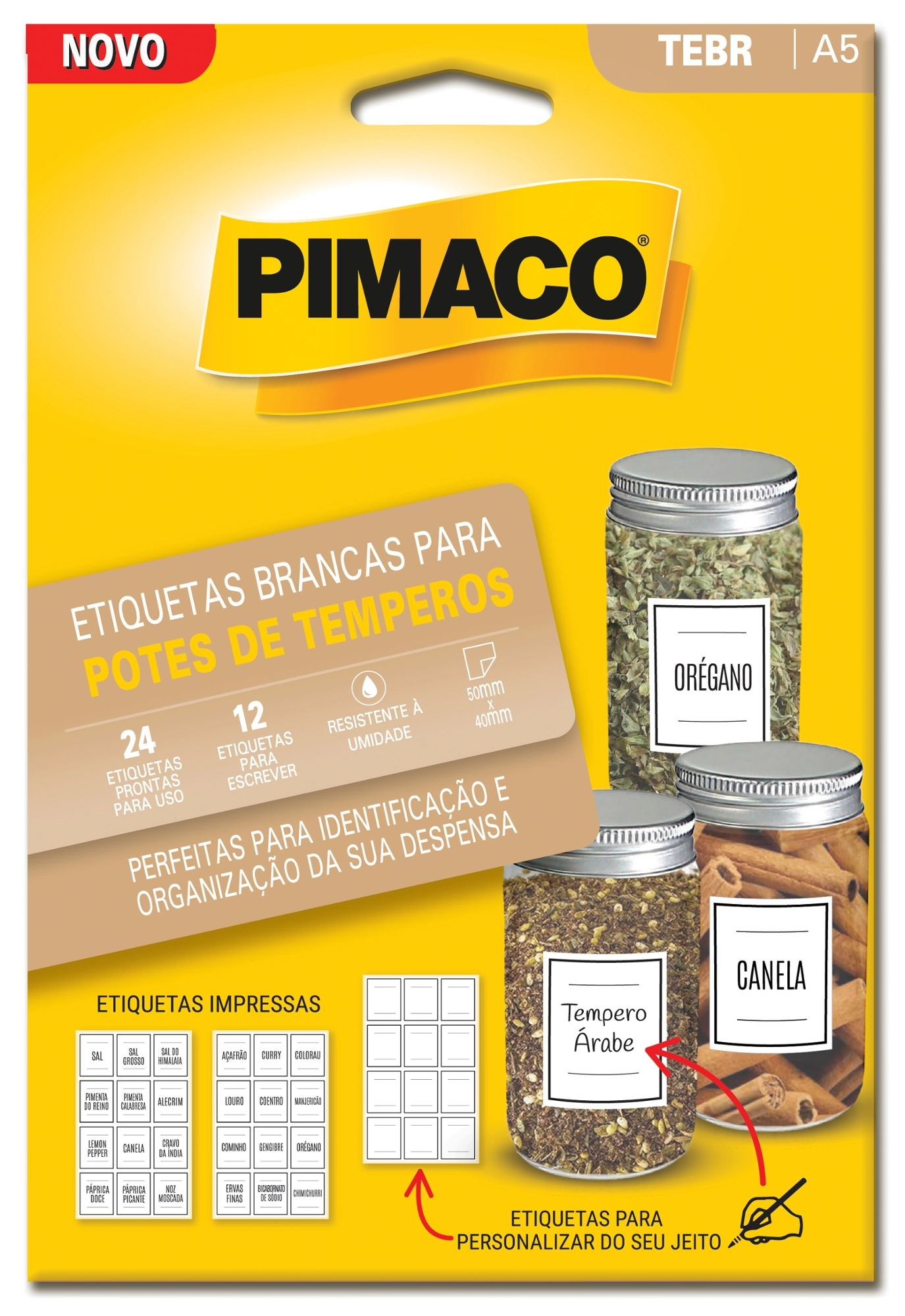 Pimaco Pote Temperosa5 Br 50x40mm 3 Fls