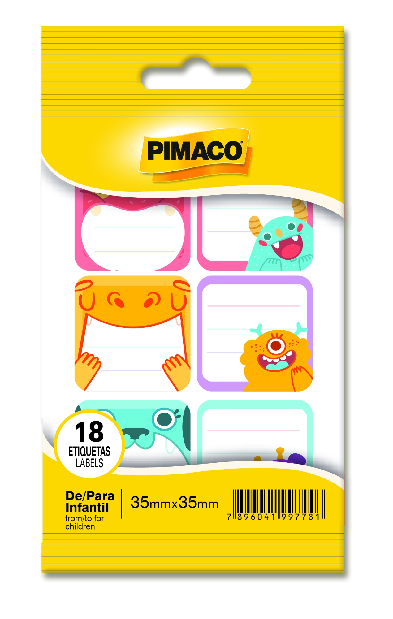 Etiqueta De/para Infantil Com 18 Unidades Pimaco