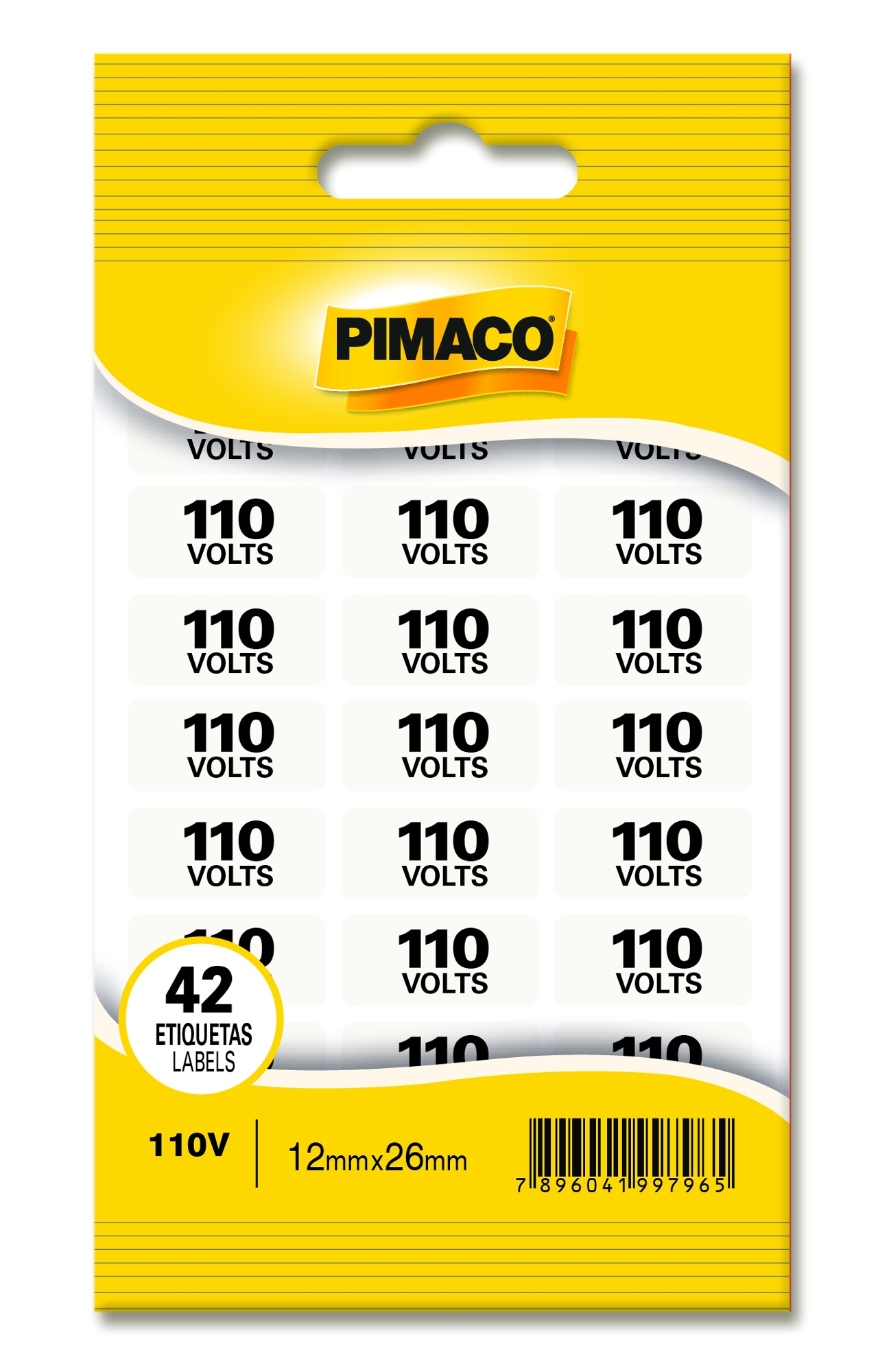 Etiqueta Sinalizacao Pimaco 42 Et 12mmx26mm 110v