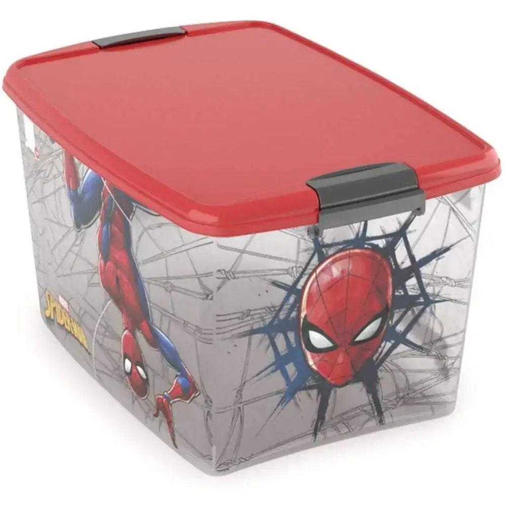 Caixa Plasutil 46lt Homem Aranha C/trava