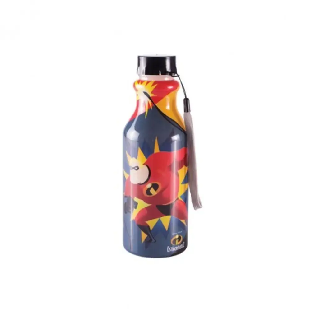 Garrafa Retro Os Incriveis C/canudo 500ml