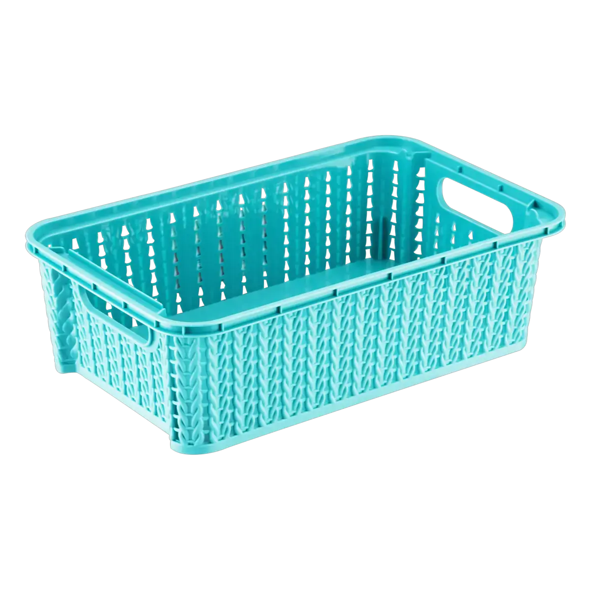 Cesta Organizadora Azul Empilhável Trama 2,1l Plasútil