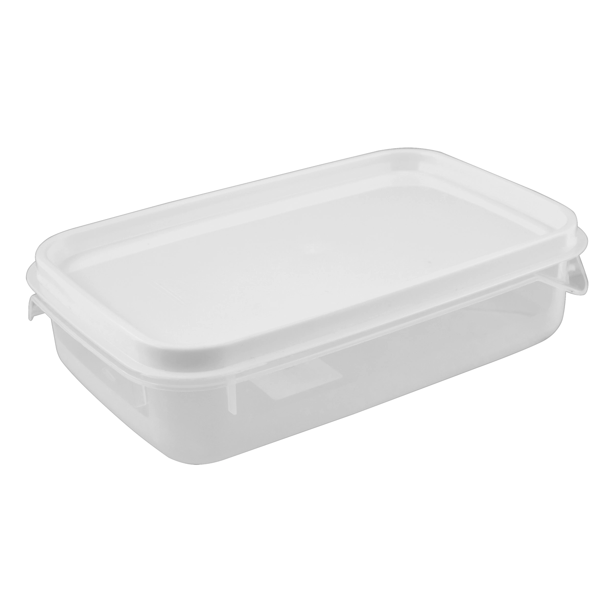 Pote Plástico Com Tampa Branca Retangular 900ml Plasútil Moduline