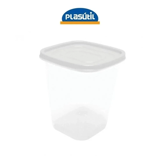 Porta Mantimentos Quadrado 1,7l Plasútil Clic
