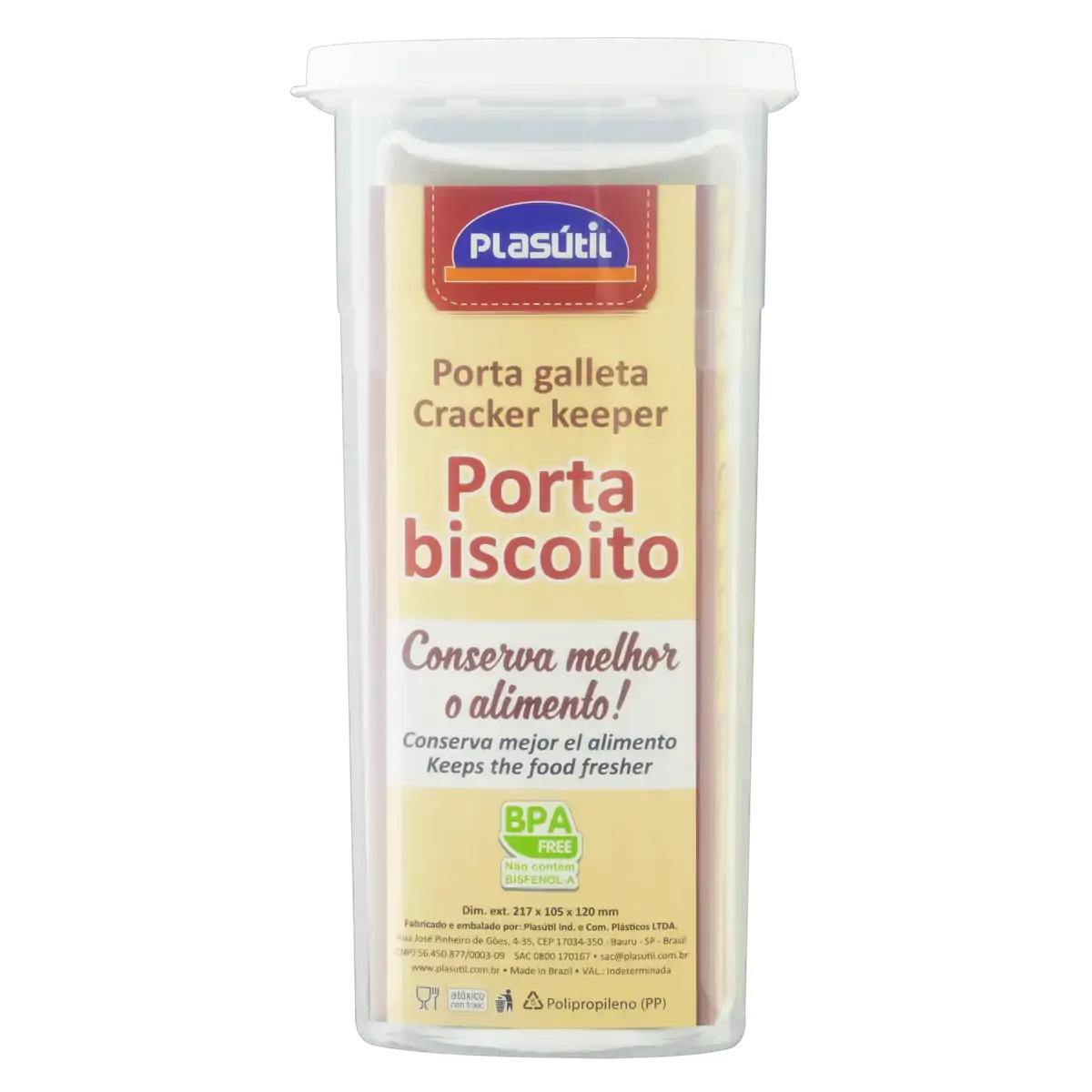 Porta Biscoito E Torrada 1,74l Plasútil