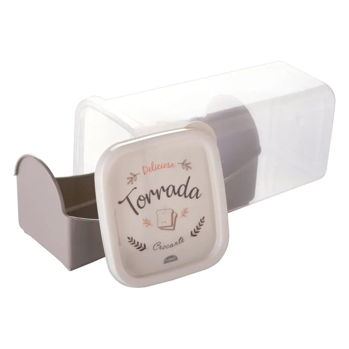 Porta Biscoito E Torrada Lettering Plasútil Decora