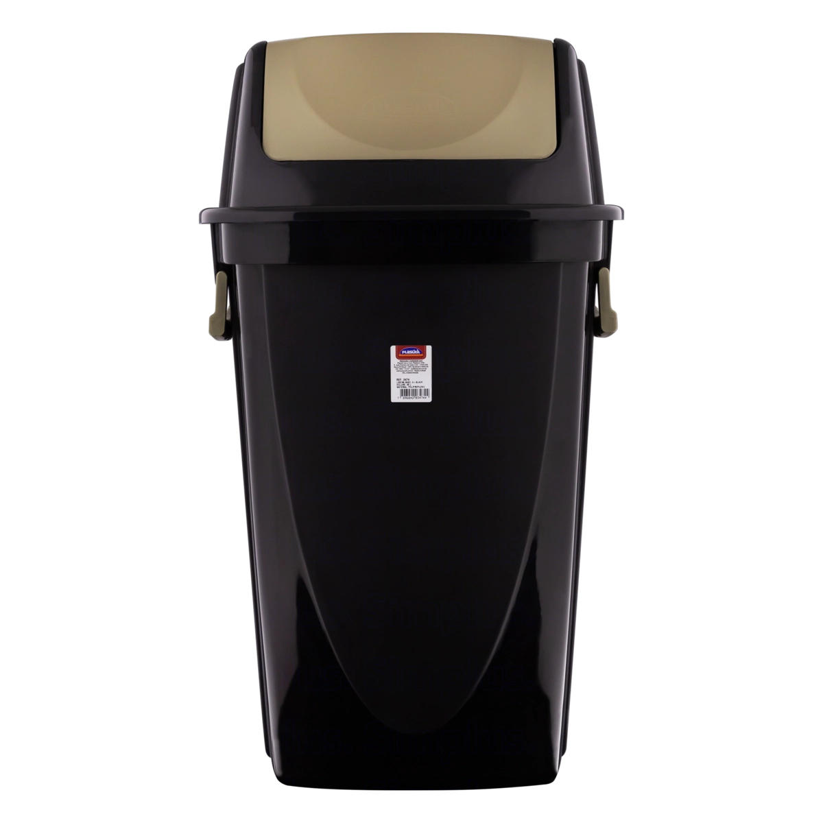 Lixeira Basculante 58l Plasútil E Black