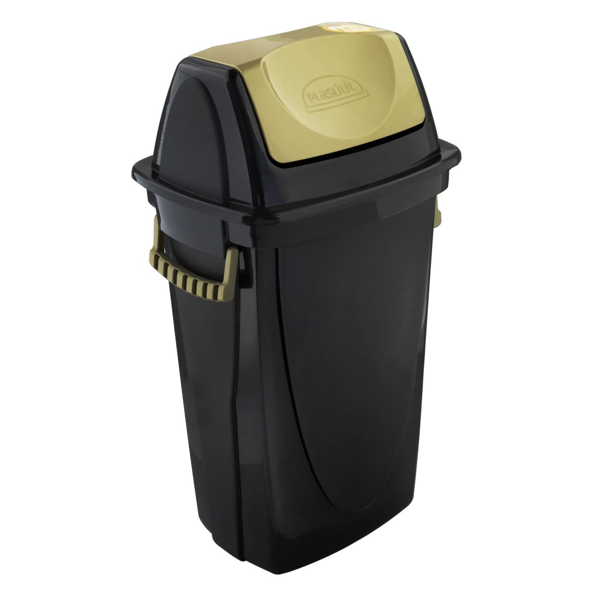 Lixeira Basculante Ouro Velho 28l Plasútil Ecoblack