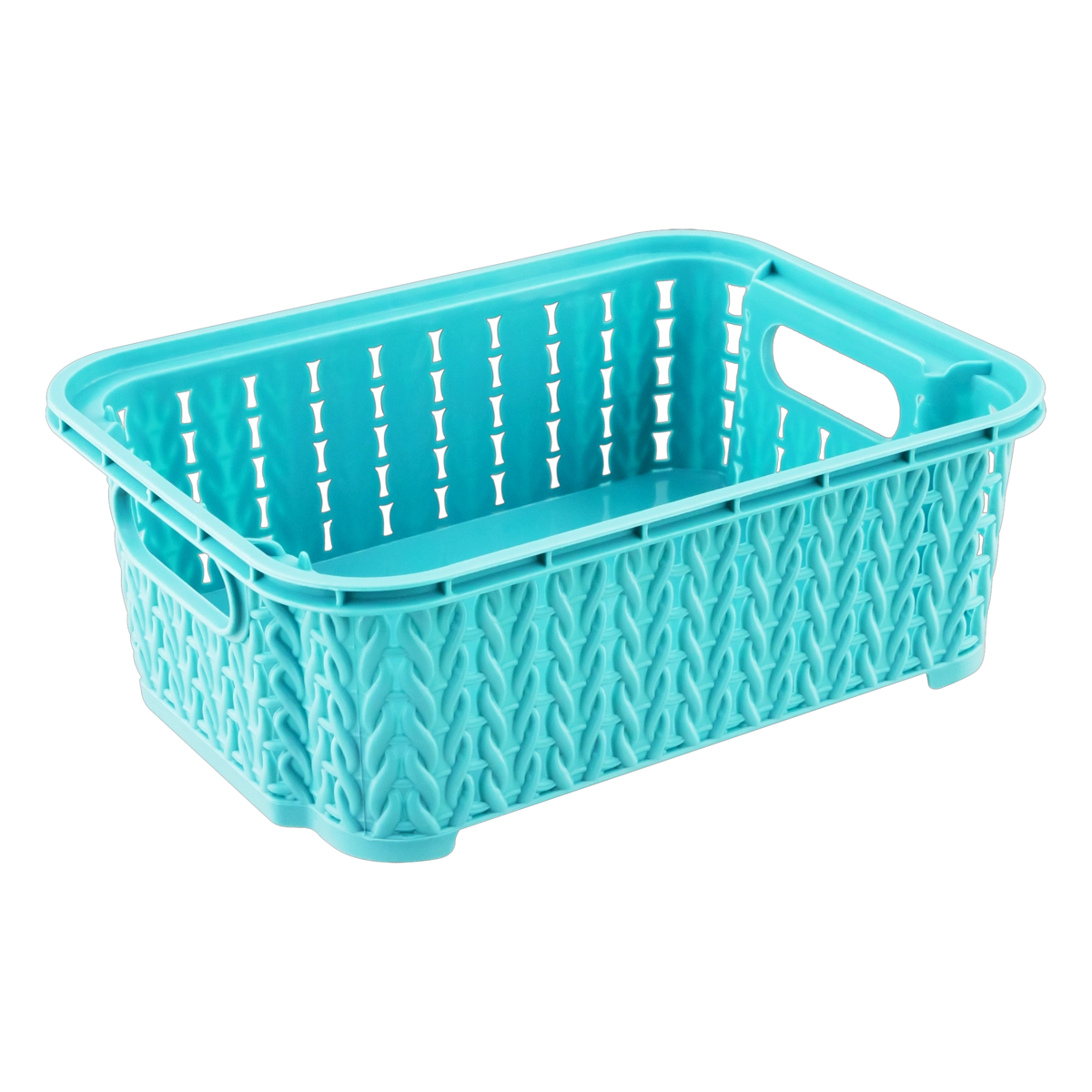 Cesta Organizadora Azul Empilhável Trama 990ml Plasútil