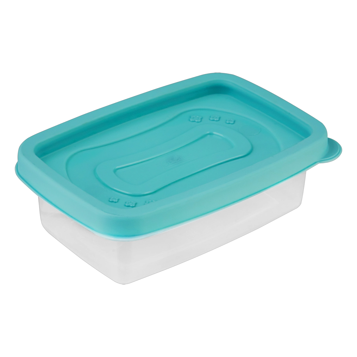 Pote Plástico Com Tampa Azul Retangular 180ml Plasútil Clic