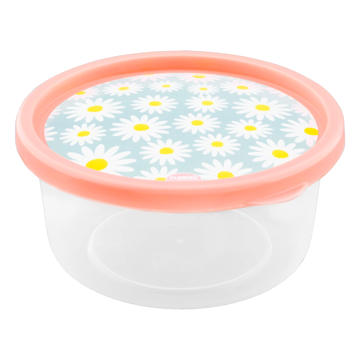 Pote Plástico Redondo Camomila 650ml Plasútil Decora