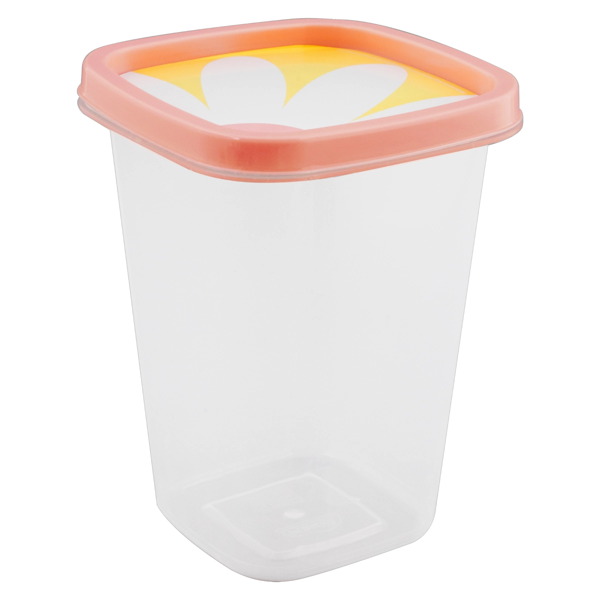 Pote Plástico Quadrado Camomila 950ml Plasútil Decora