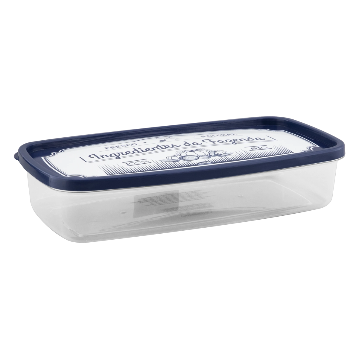 Pote Plástico Retangular Lettering 1,43l Plasútil Decora