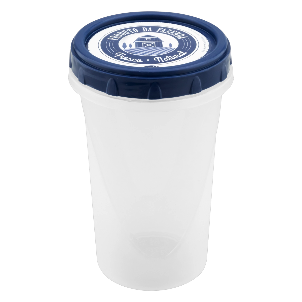 Pote Plástico Redondo Lettering 550ml Plasútil Decora