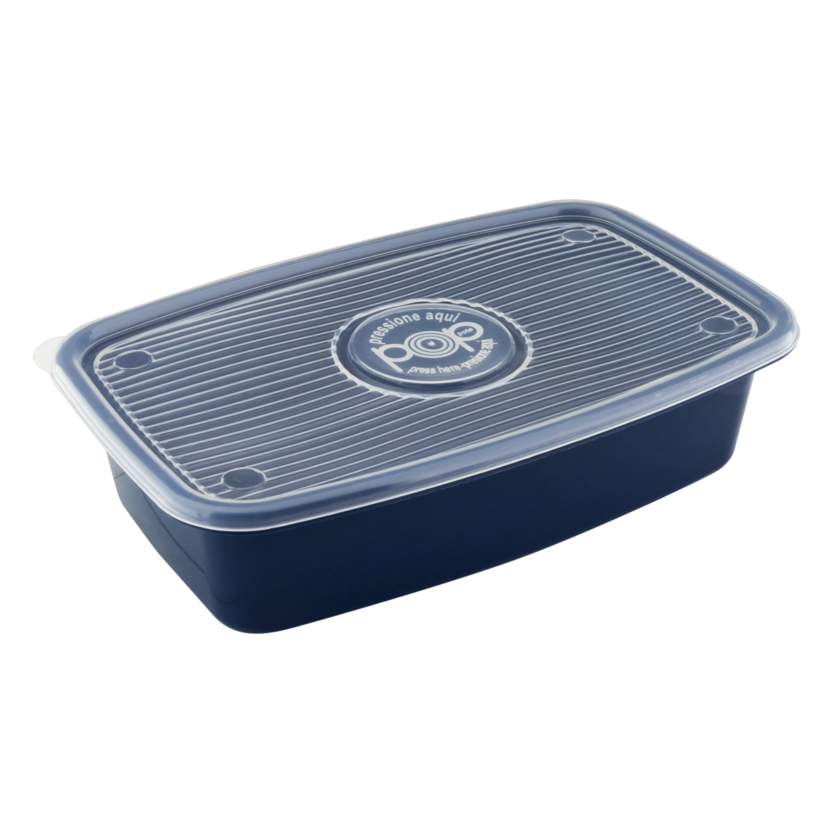 Pote Plástico Azul Intenso Retangular 2,7l Plasútil Pop