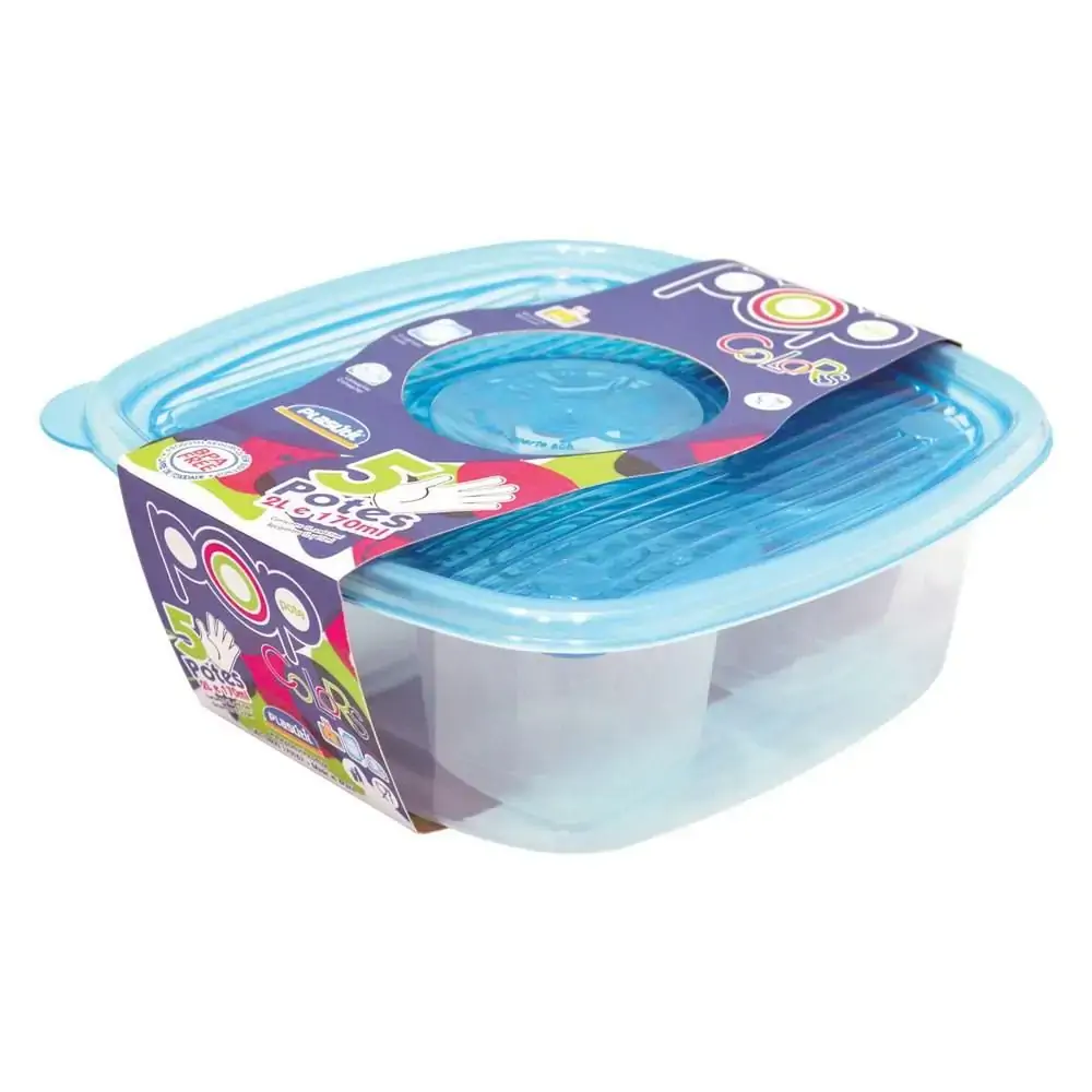 Conjunto Potes 5 Pçs Pop Qdr Md Rf 5966