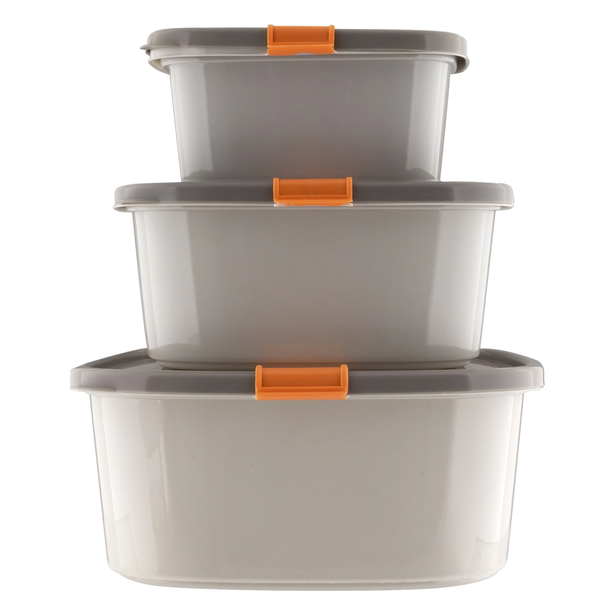 Conjunto Pote Plástico Fendi Quadrado Plasútil Trio 3 Unidades