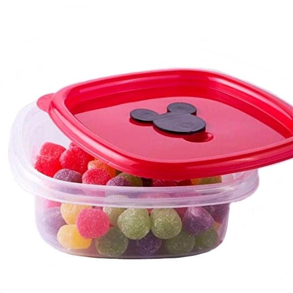 Pote Plástico Com Válvula Quadrado Mickey Plasútil