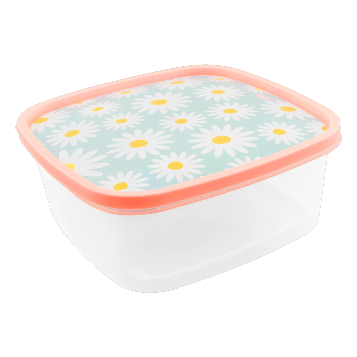 Pote Plástico Quadrado Camomila 2,85l Plasútil Decora