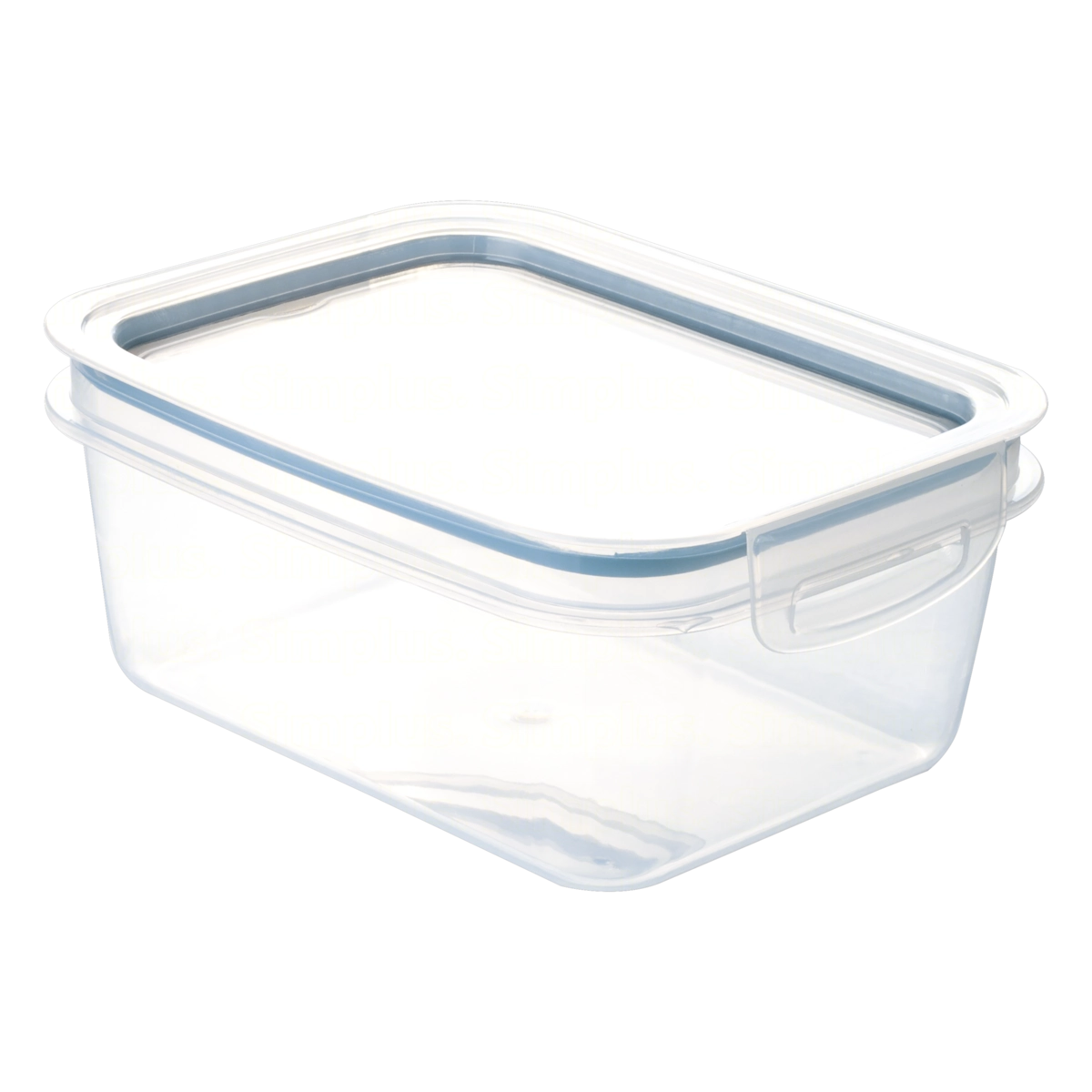 Pote De Plastico Retangular Trava Mais Com Tampa Hermética
