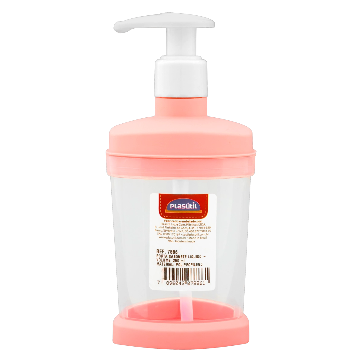 Porta Sabonete Líquido Rosa Quartzo 250ml Plasútil