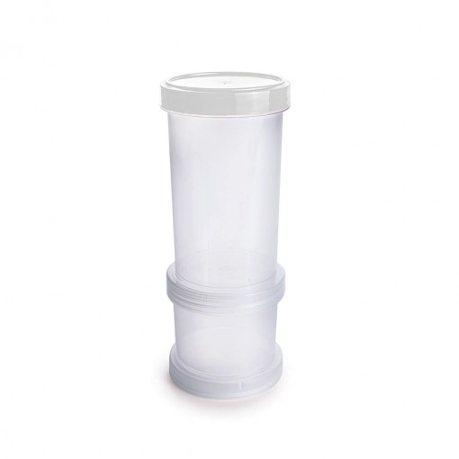 Conjunto Pote Plástico Organizador Com Tampa Fendi Redondo Plasútil