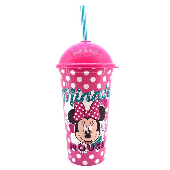 Copo Para Shake Com Canudo Minnie 500ml Plasútil