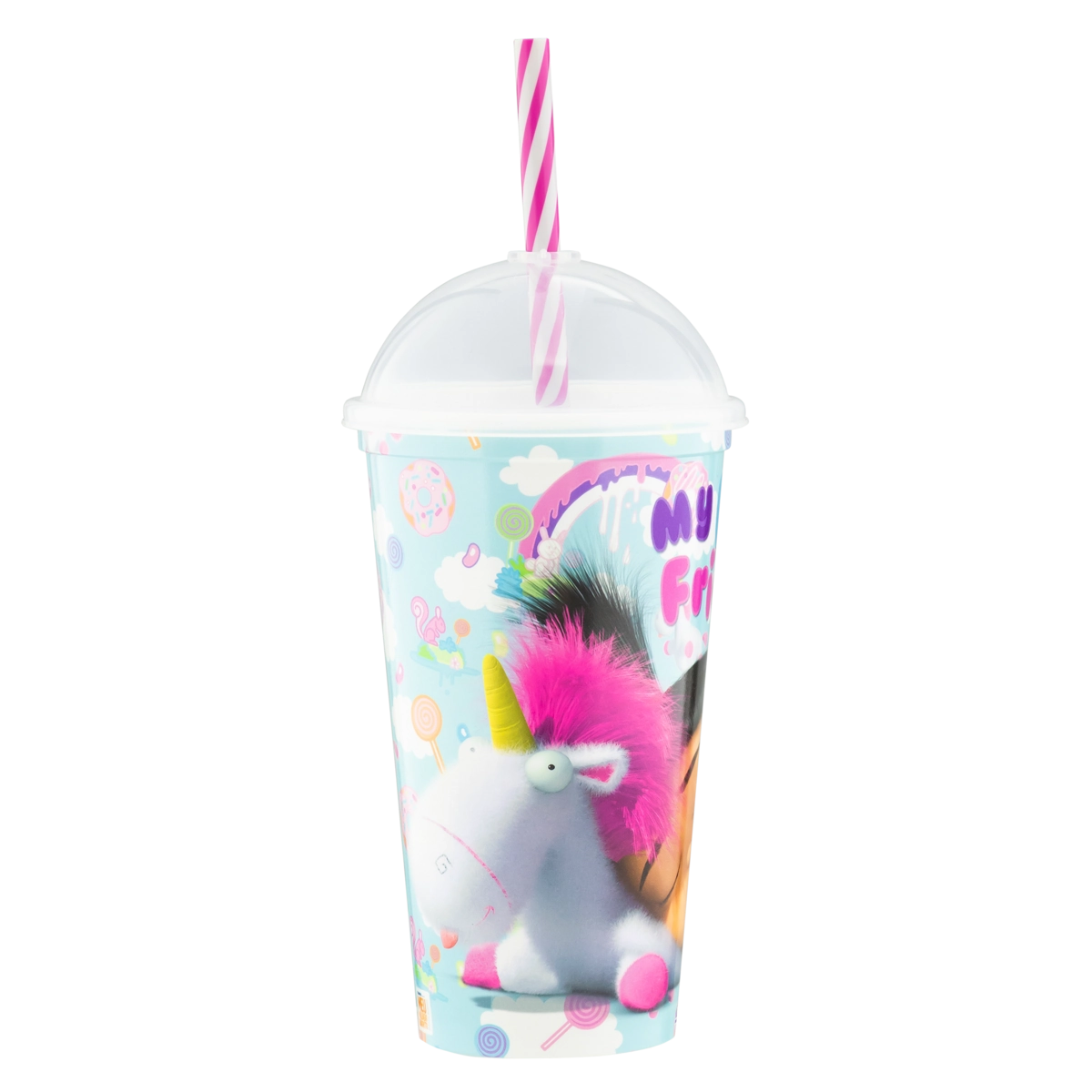 Copo Para Shake Com Canudo Meu Malvado Favorito 500ml Plasútil