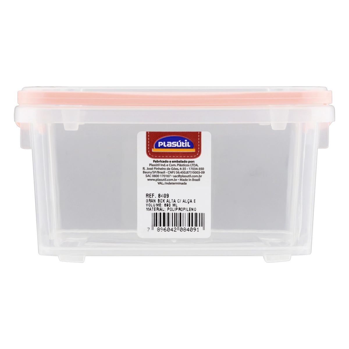 Caixa Organizadora Com Alça Alta 690ml Plasútil Gran Box