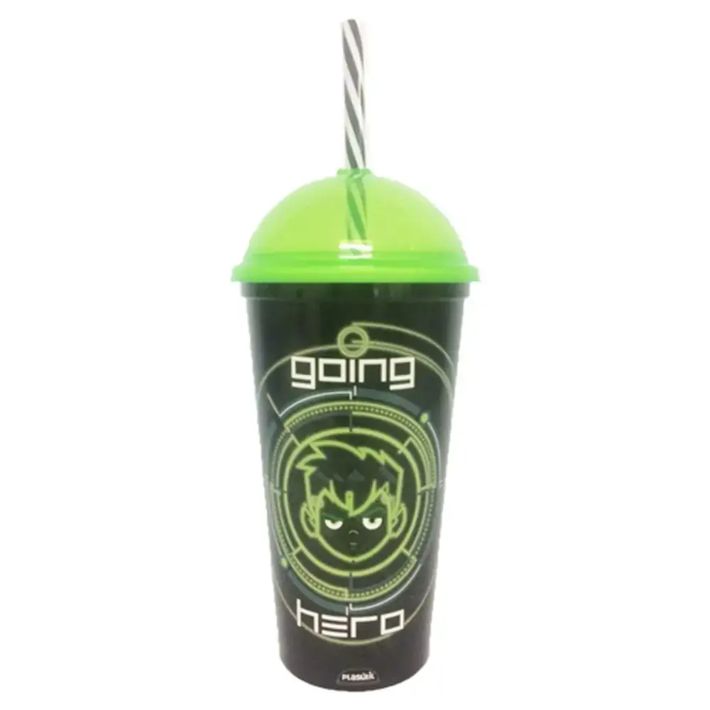 Copo Canudo Plasutil 500ml Ben 10