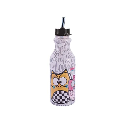 Garrafa Plasutil 500ml Bubu Retro C/canudo