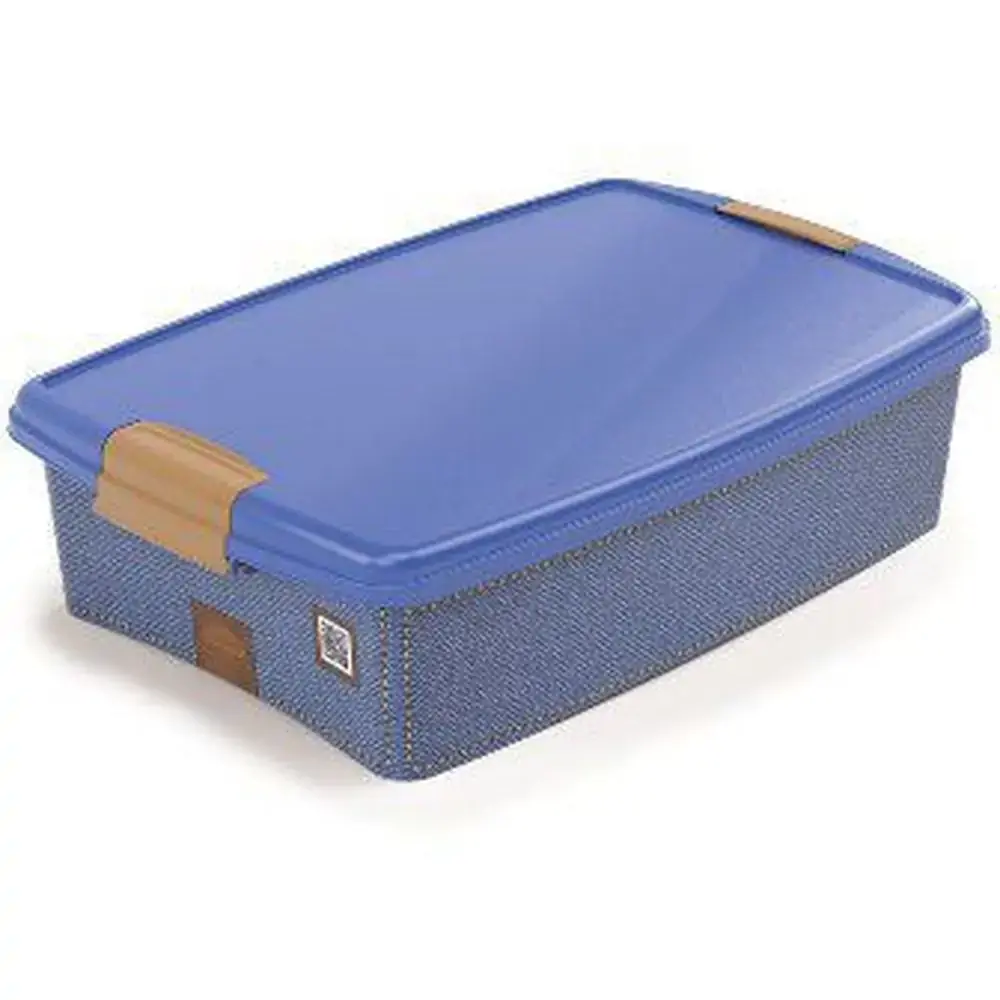 Caixa Plasutil 28lt Jeans Baixa C/trava