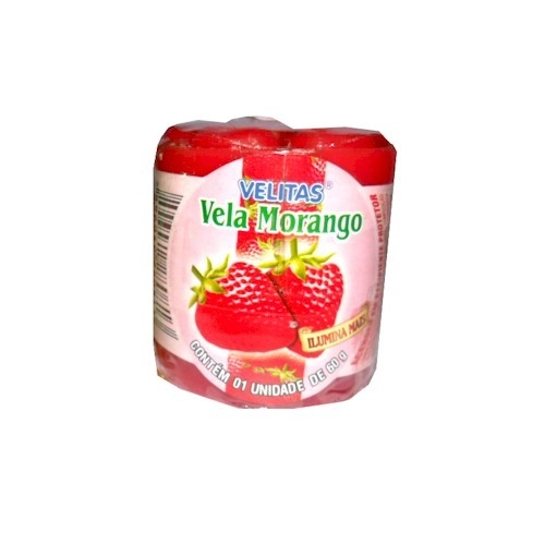 Vela Aromatizada De Morango Velitas 60g