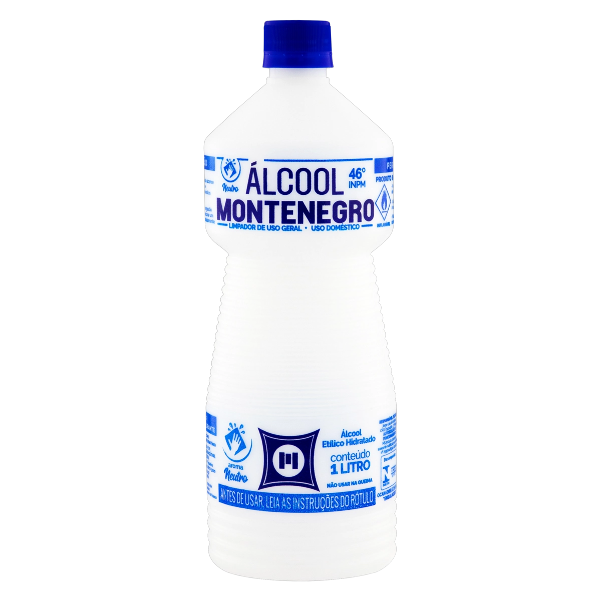 álcool Líquido 46 Inpm Neutro Montenegro Frasco 1l