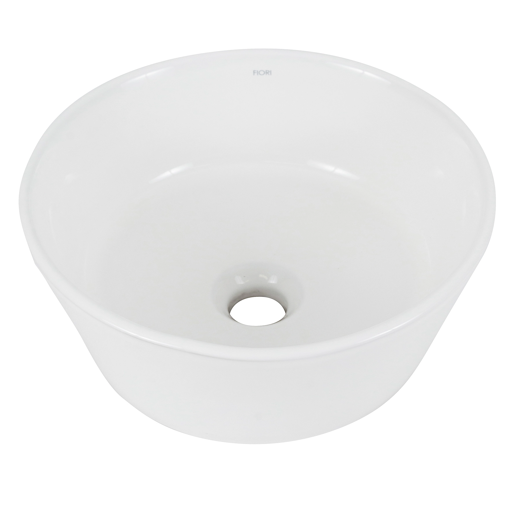 Cuba para Banheiro de Apoio Louça Redonda Branca 35cm CB13 Fiori