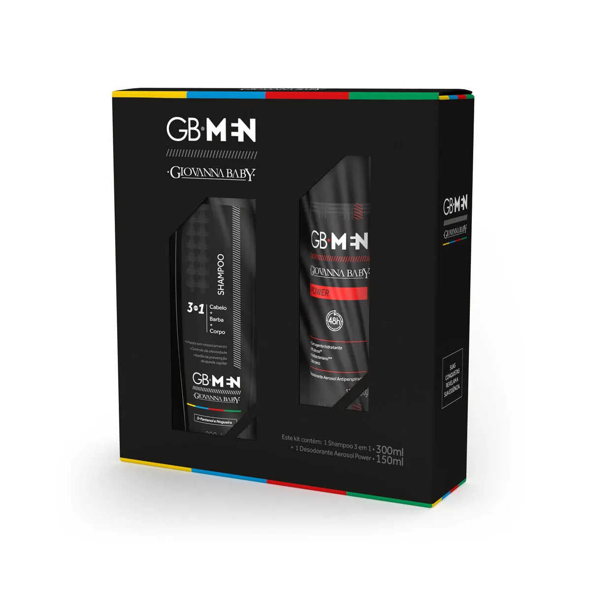 Kit Shampoo Giovanna Baby GB Men 3 em 1 300ml + Desodorante 150ml