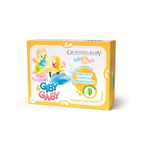 Sabonete Barra Vegetal Giby Gaby Giovanna Baby Kids Caixa 90g