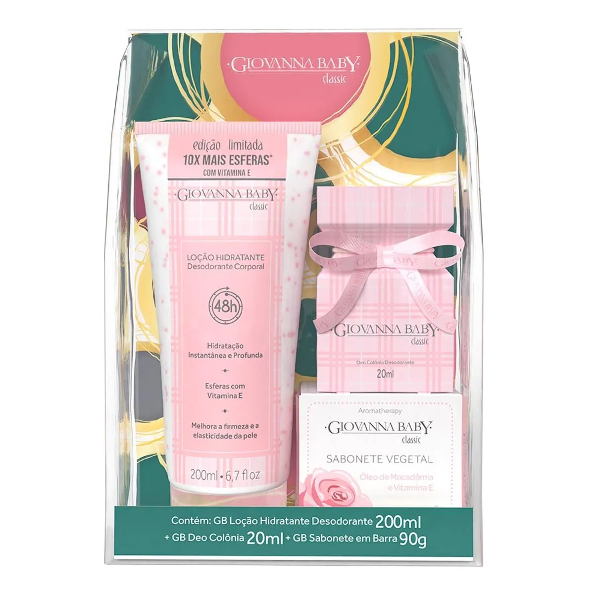 Kit Loção Desodorante Hidratante Corporal 200ml Deo Colônia Desodorante 20ml Sabonete Barra Vegetal