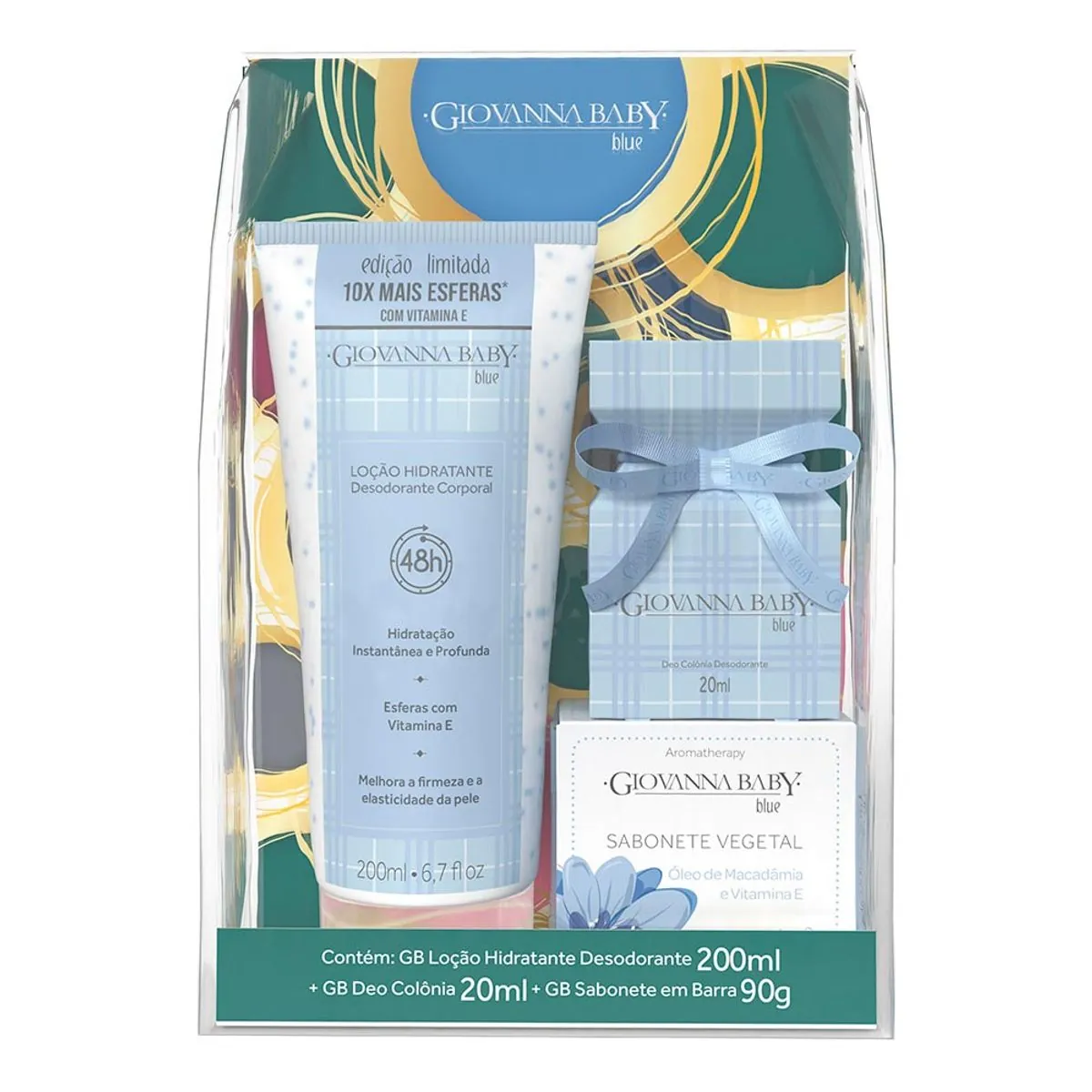 Kit Loção Desodorante Hidratante Corporal 200ml Deo Colônia Desodorante 20ml Sabonete Barra Vegetal