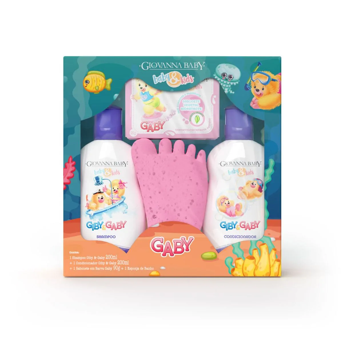 Kit Inf Giovanna Baby Hora Do Banho Rosa