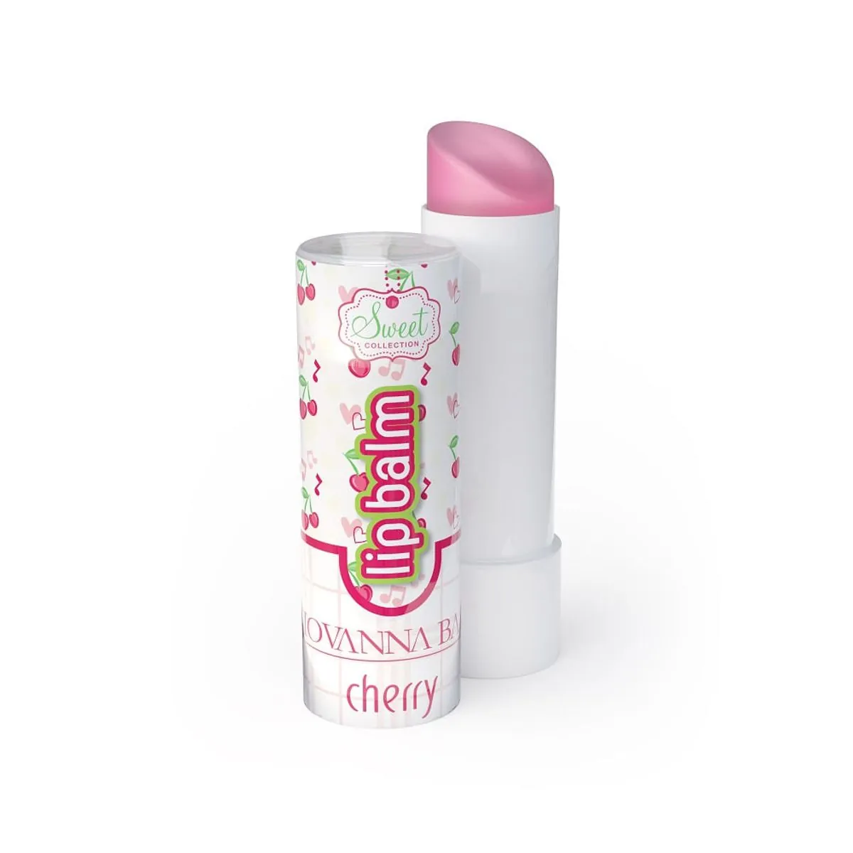 Protetor Labial Lip Balm Cherry Fps 24 Giovanna Baby Sweet Collection Caixa 48 Unidades 3,5g Cada