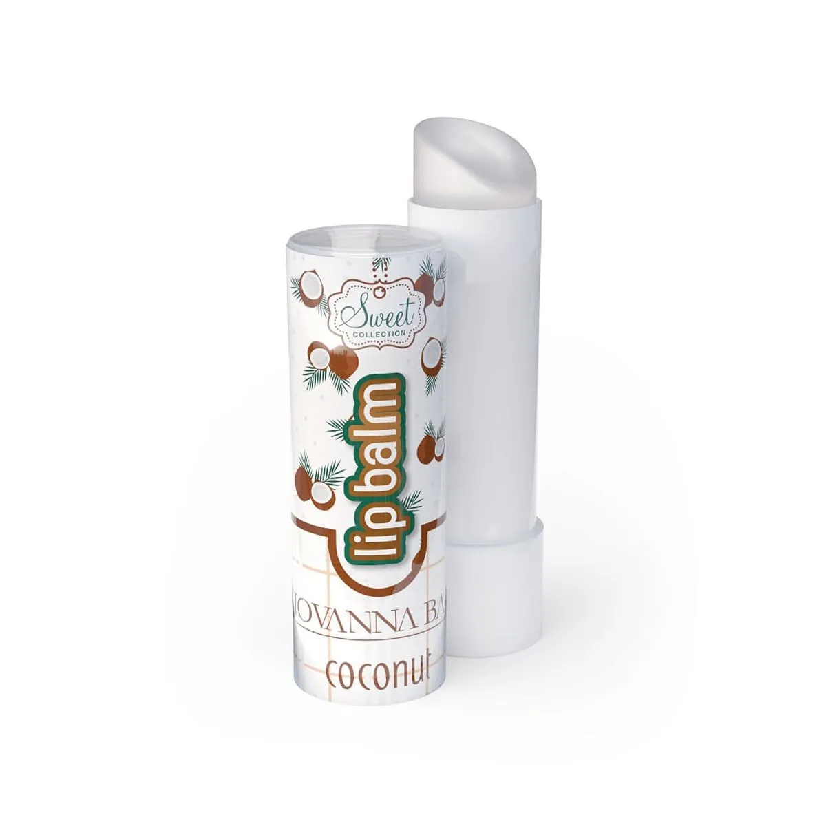 Protetor Labial Lip Balm Coconut Fps 24 Giovanna Baby Sweet Collection Caixa 48 Unidades 3,5g Cada