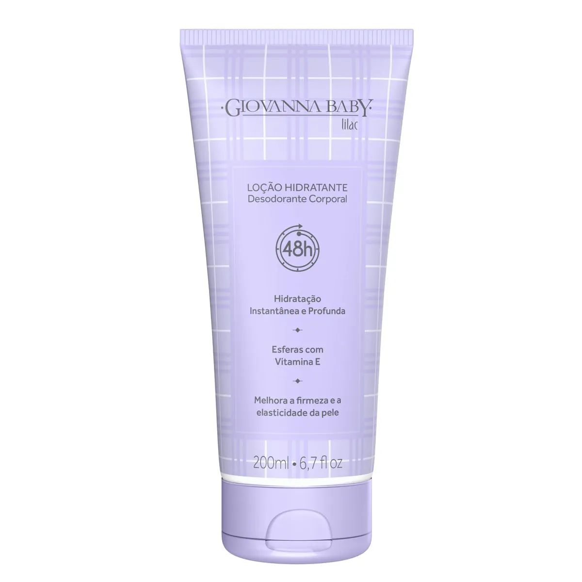 Loção Desodorante Hidratante Corporal Lilac Giovanna Baby Bisnaga 200ml