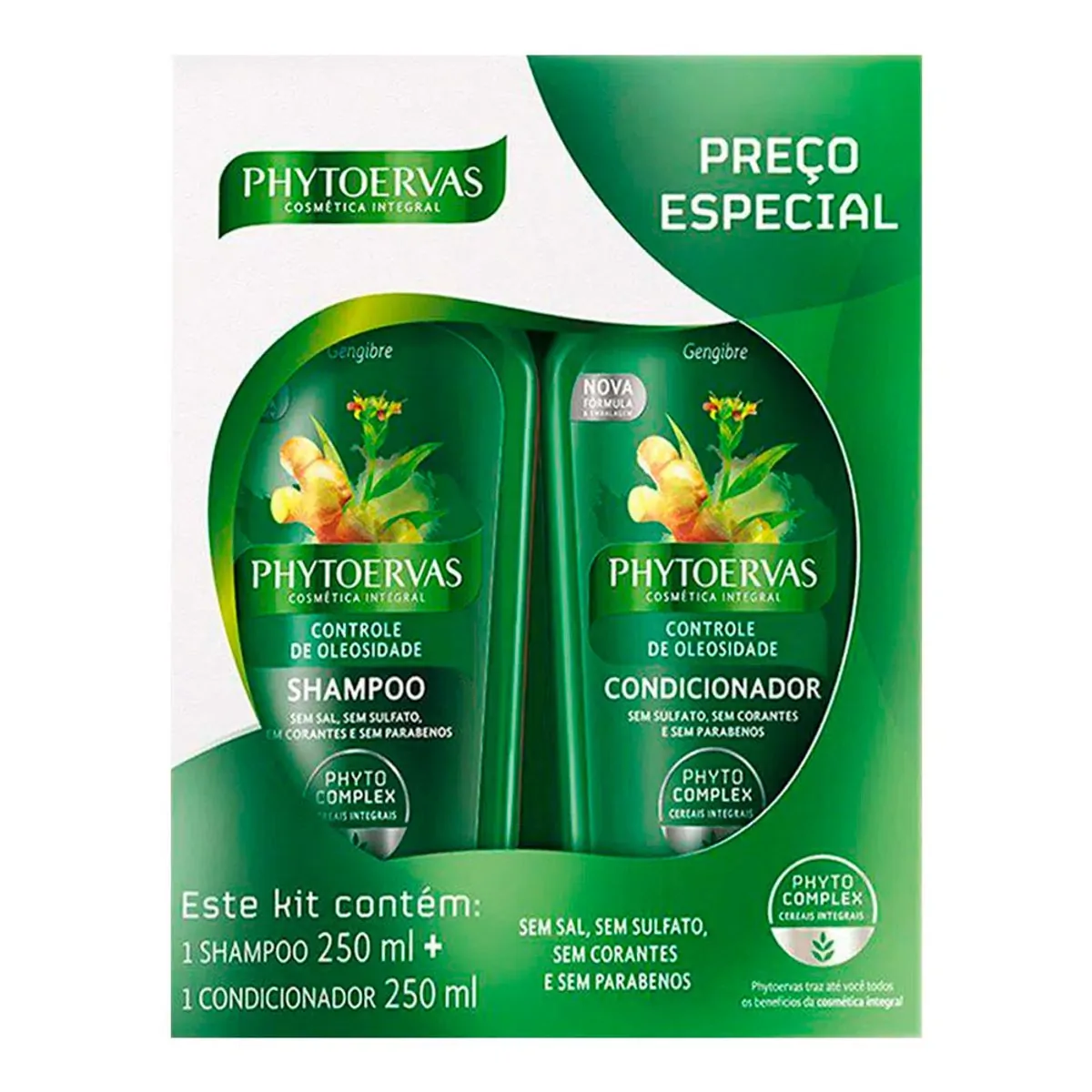Kit Shampoo Condicionador Phytoervas Controle De Oleosidade 250ml Cada