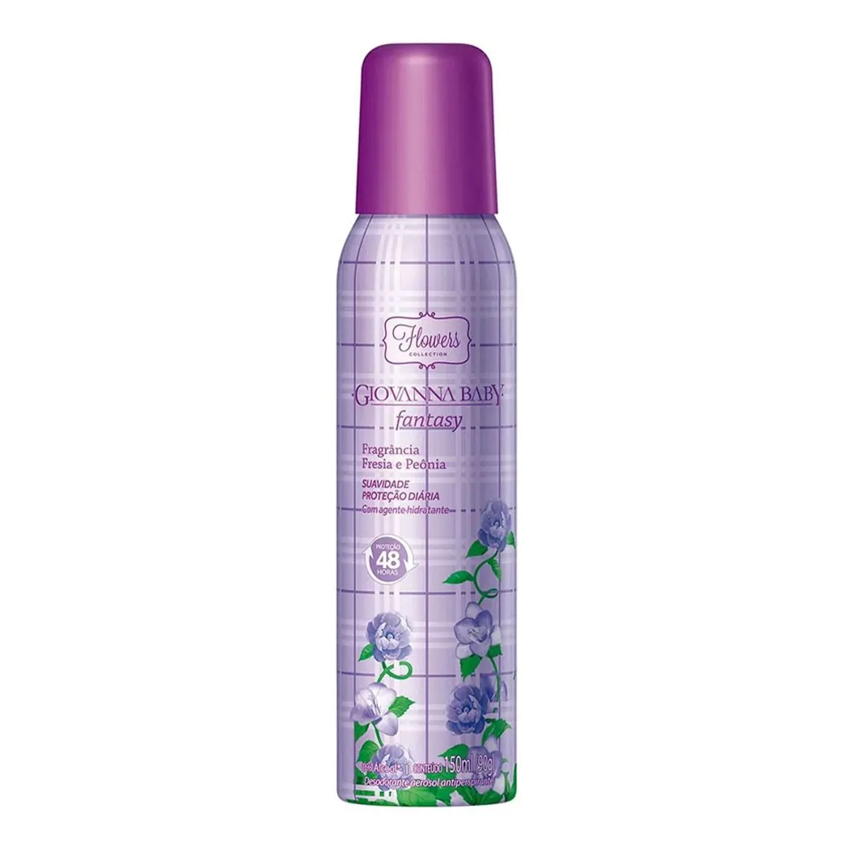 Desodorante Aerossol Antiperspirante Fantasy Giovanna Baby Flowers Collection 150ml Spray