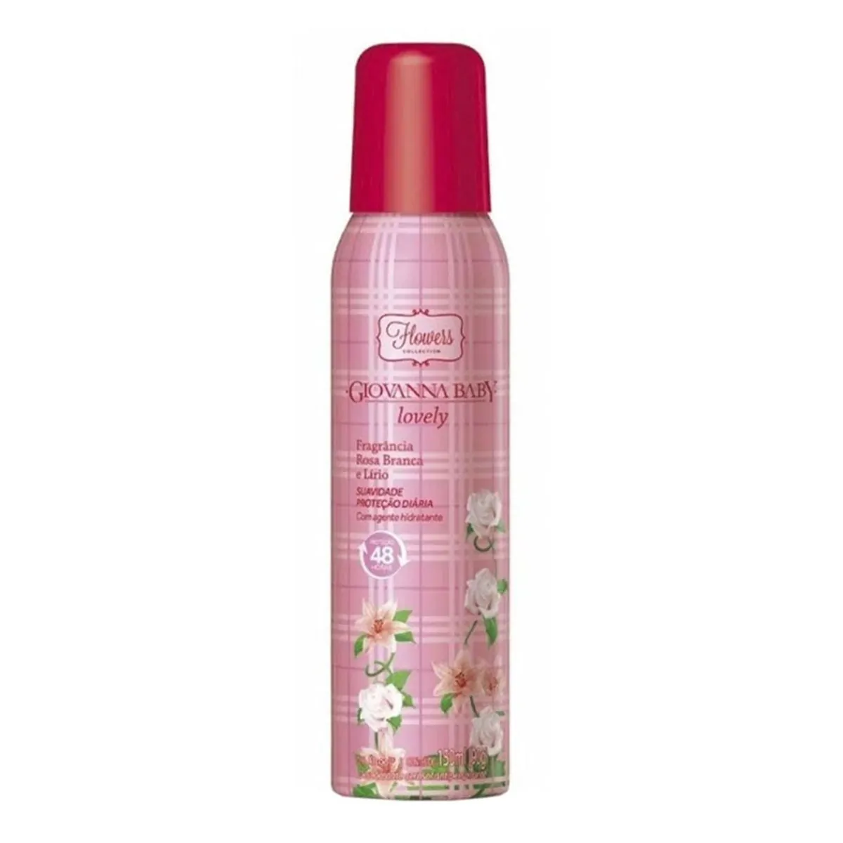 Desodorante Aerossol Antiperspirante Lovely Giovanna Baby Flowers Collection 150ml Spray