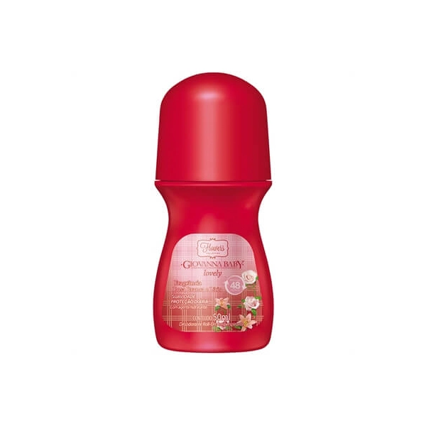 Desodorante Roll On Antiperspirante Lovely Giovanna Baby Flowers Collection 50ml