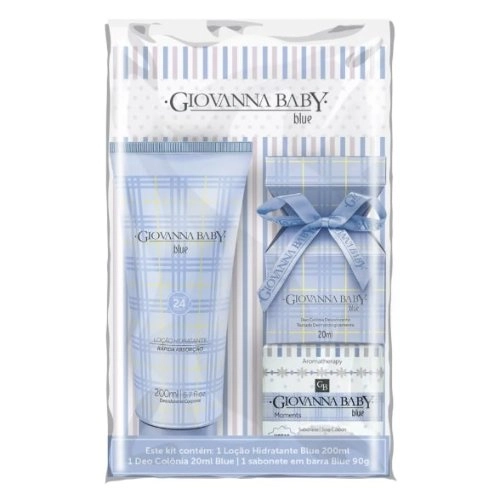 Kit Giovanna Baby Blue Colônia Hidratante e Sabonete