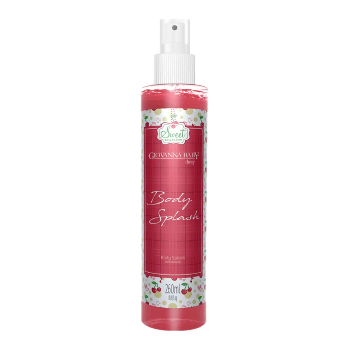 Desodorante Body Splash Cherry Giovanna Baby Sweet Collection Frasco 260ml Spray