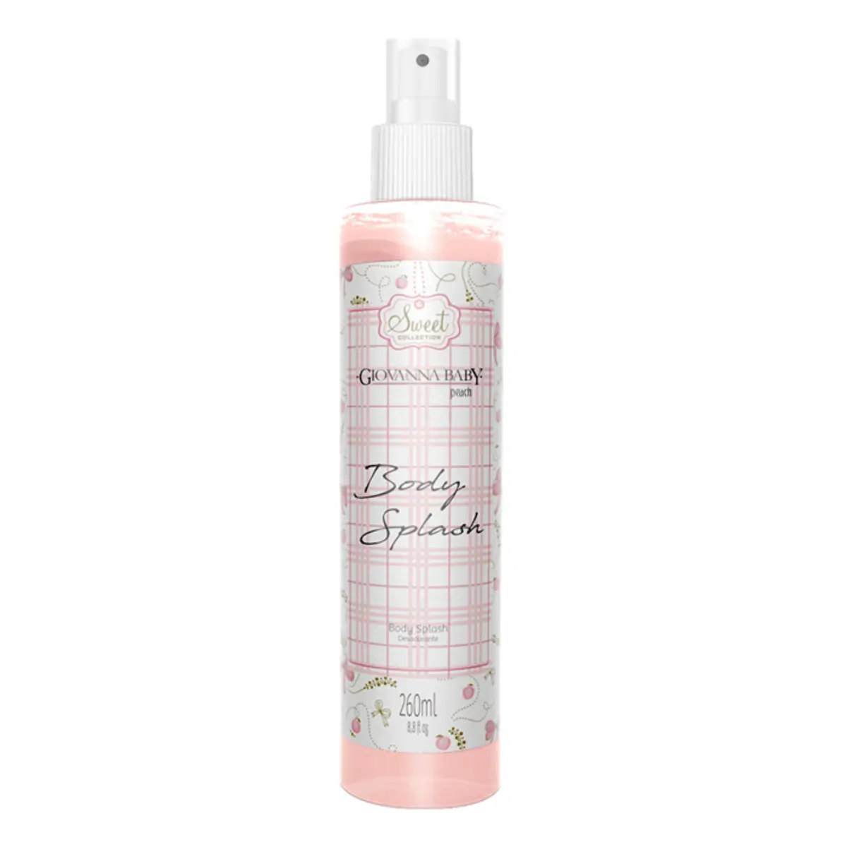 Desodorante Body Splash Peach Giovanna Baby Sweet Collection Frasco 260ml Spray